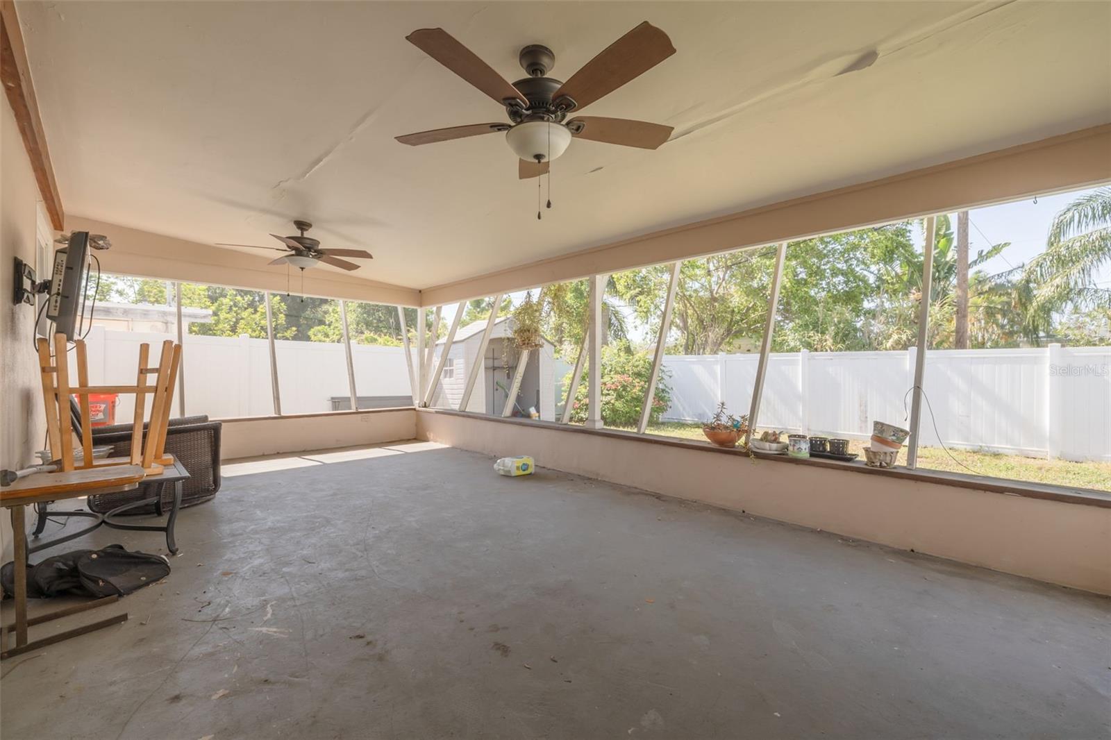 Large enclosed porch