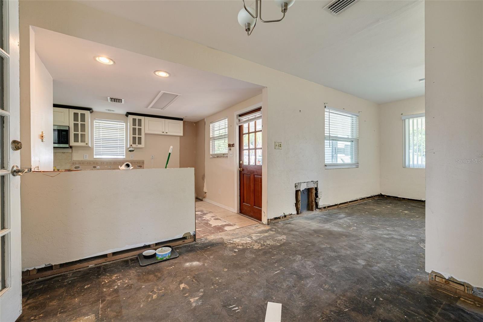 Open to kitchen
