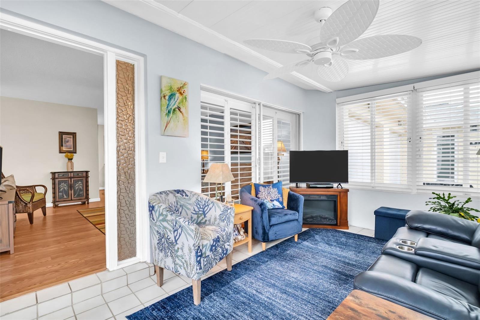 Beautiful entrance into relaxing bonus sunroom, not included in the square footage of home~