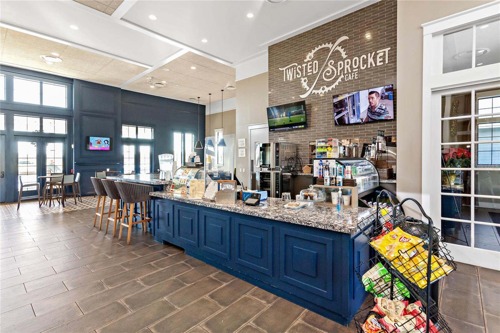 Cafe inside the Bexley Clubhouse