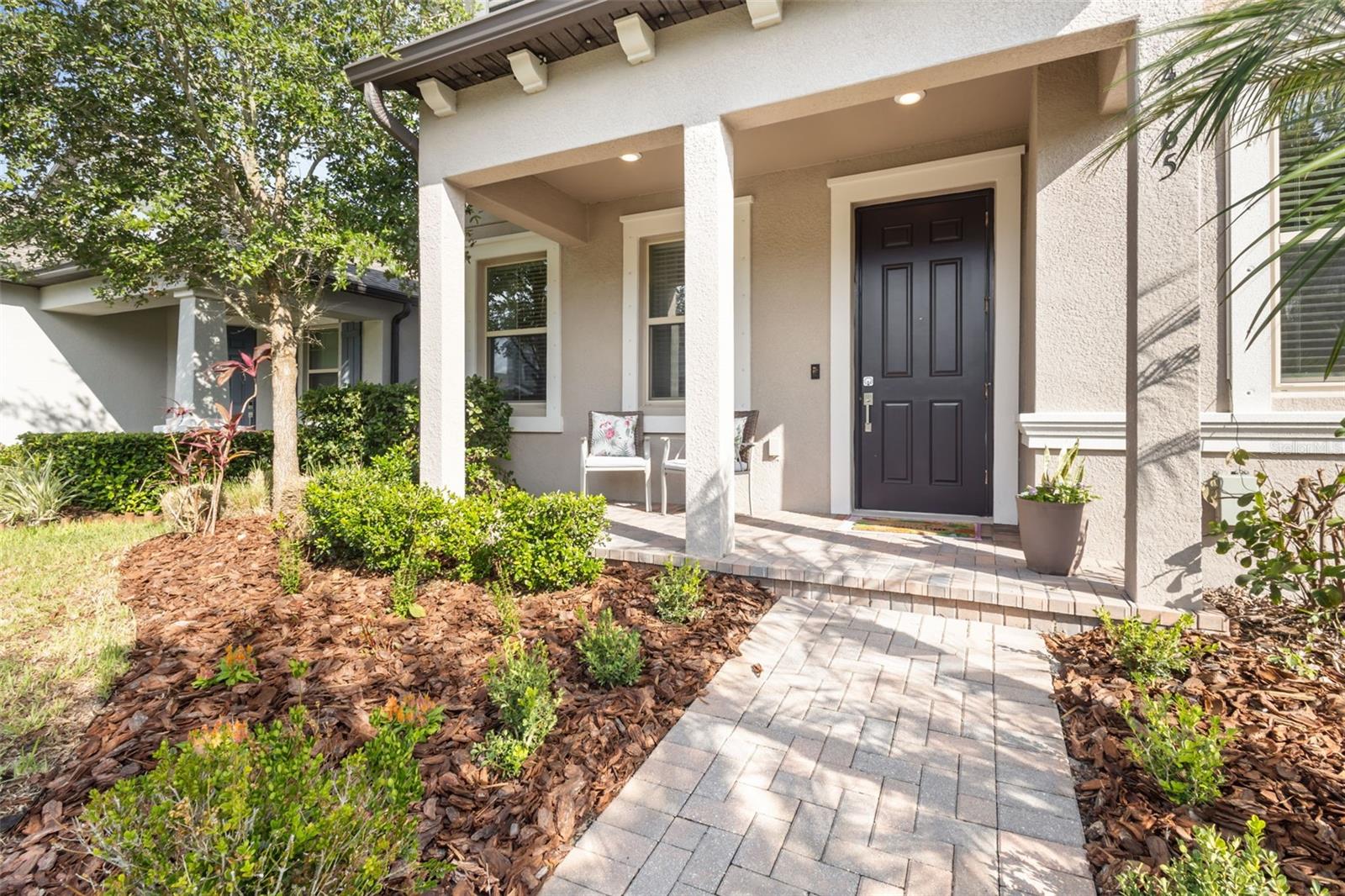 Sitting area on front porch