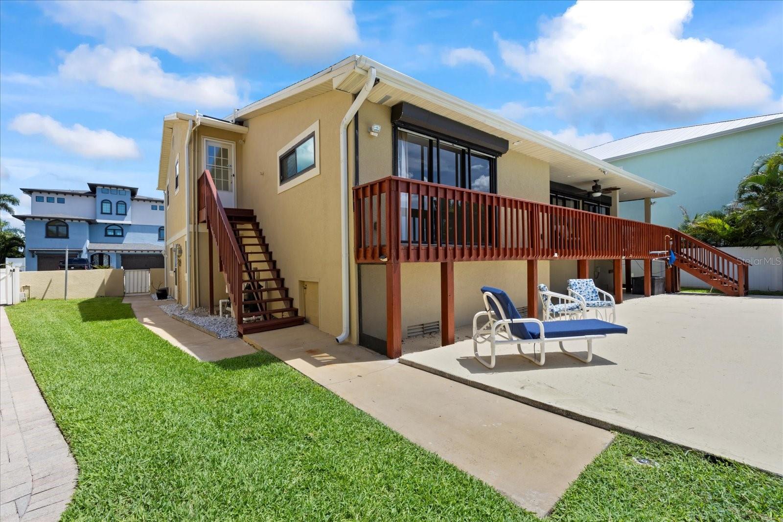 dedicated backyard access for upper level bedrooms. No need to walk through the house...