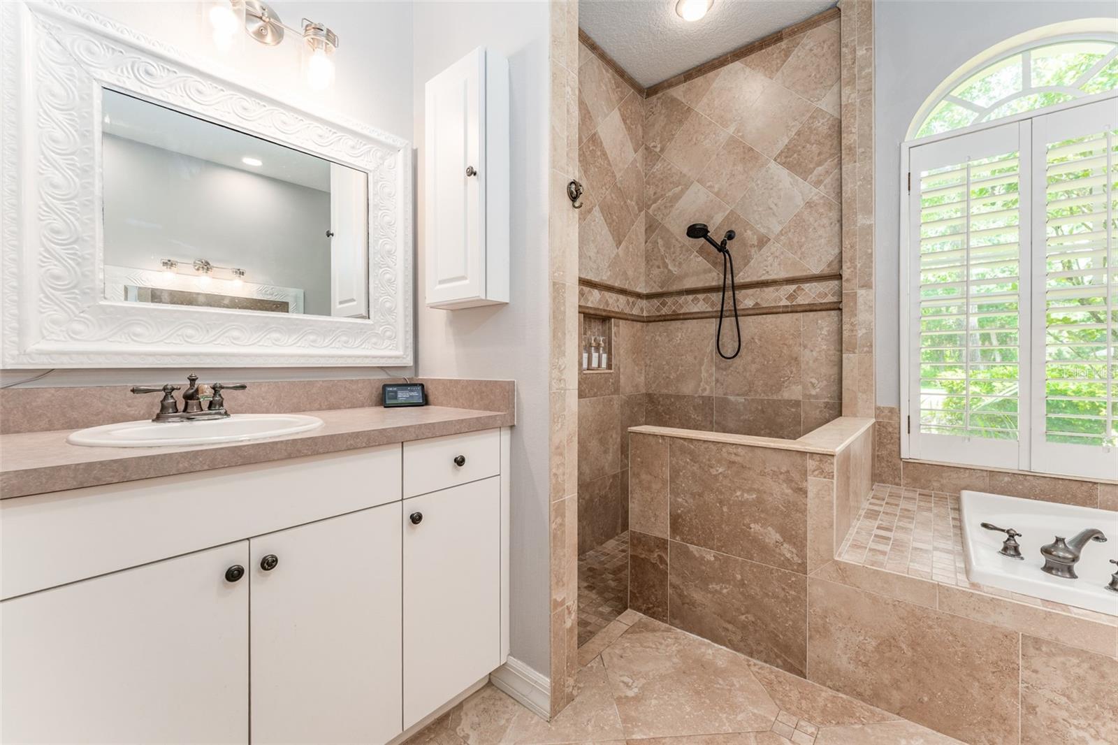 Primary Bath with Soaking Tub, Walk in Shower & Dual Vanities