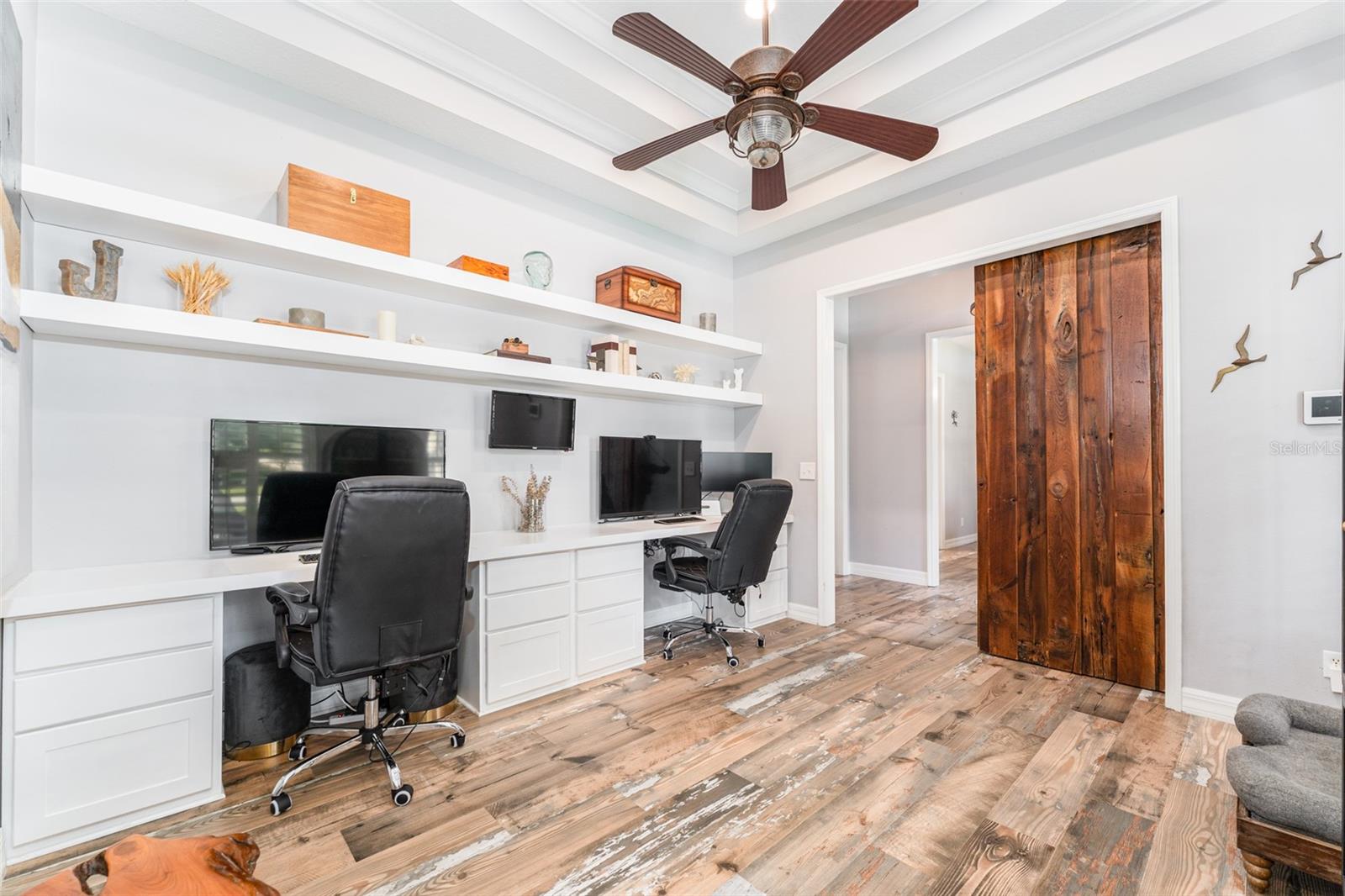 Office with Built In Desk, Drawers and Shelving