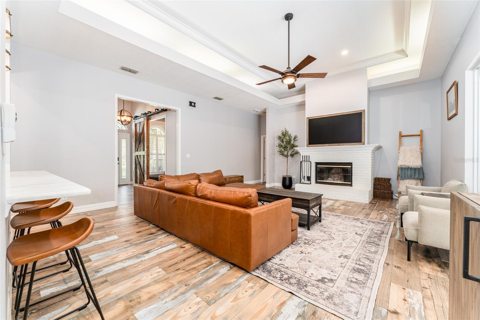 Expansive Great Room that is Open to the Chef Inspired Kitchen