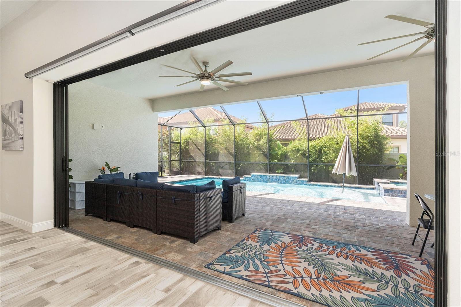 Pocket doors to pool