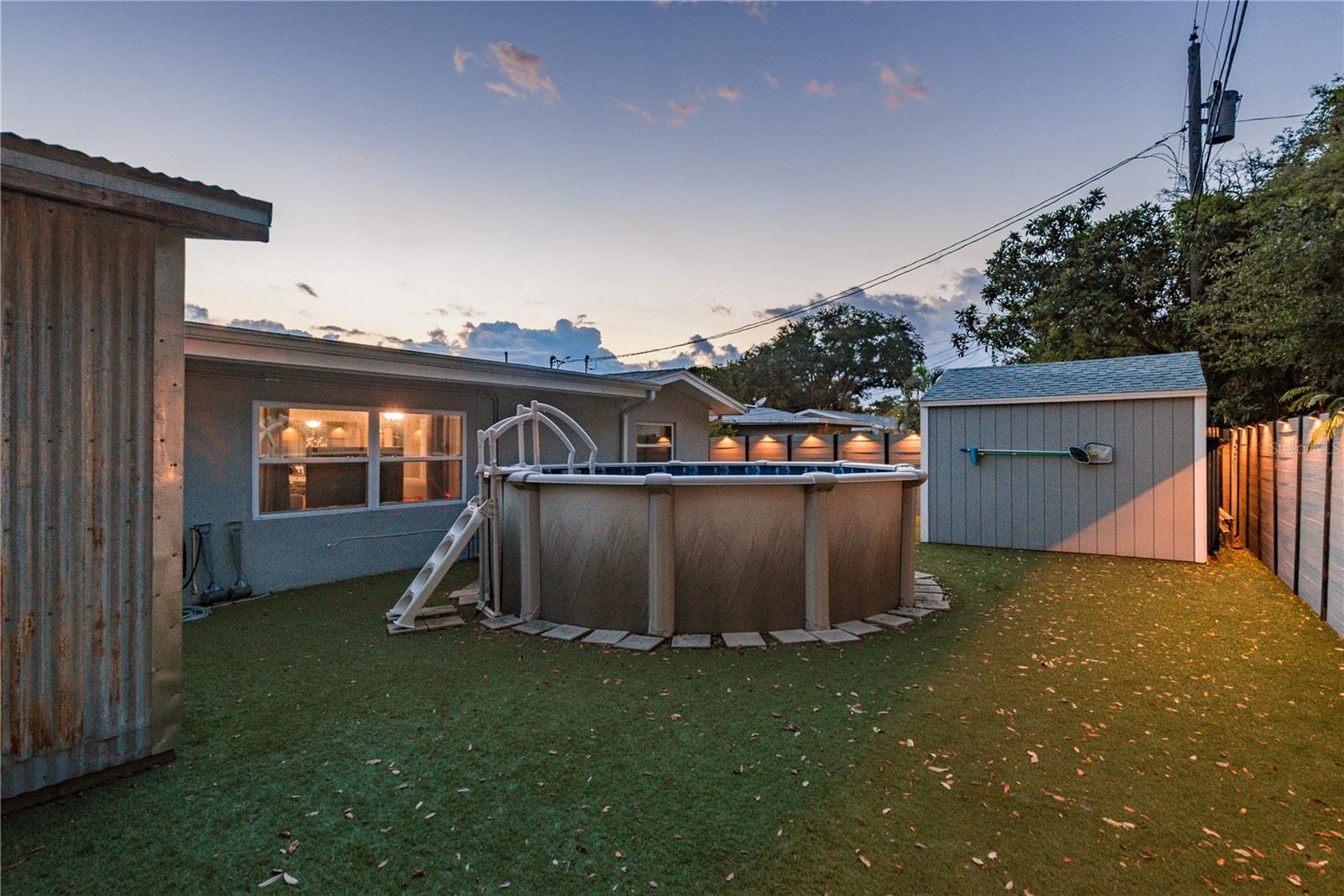 Sunset above ground pool