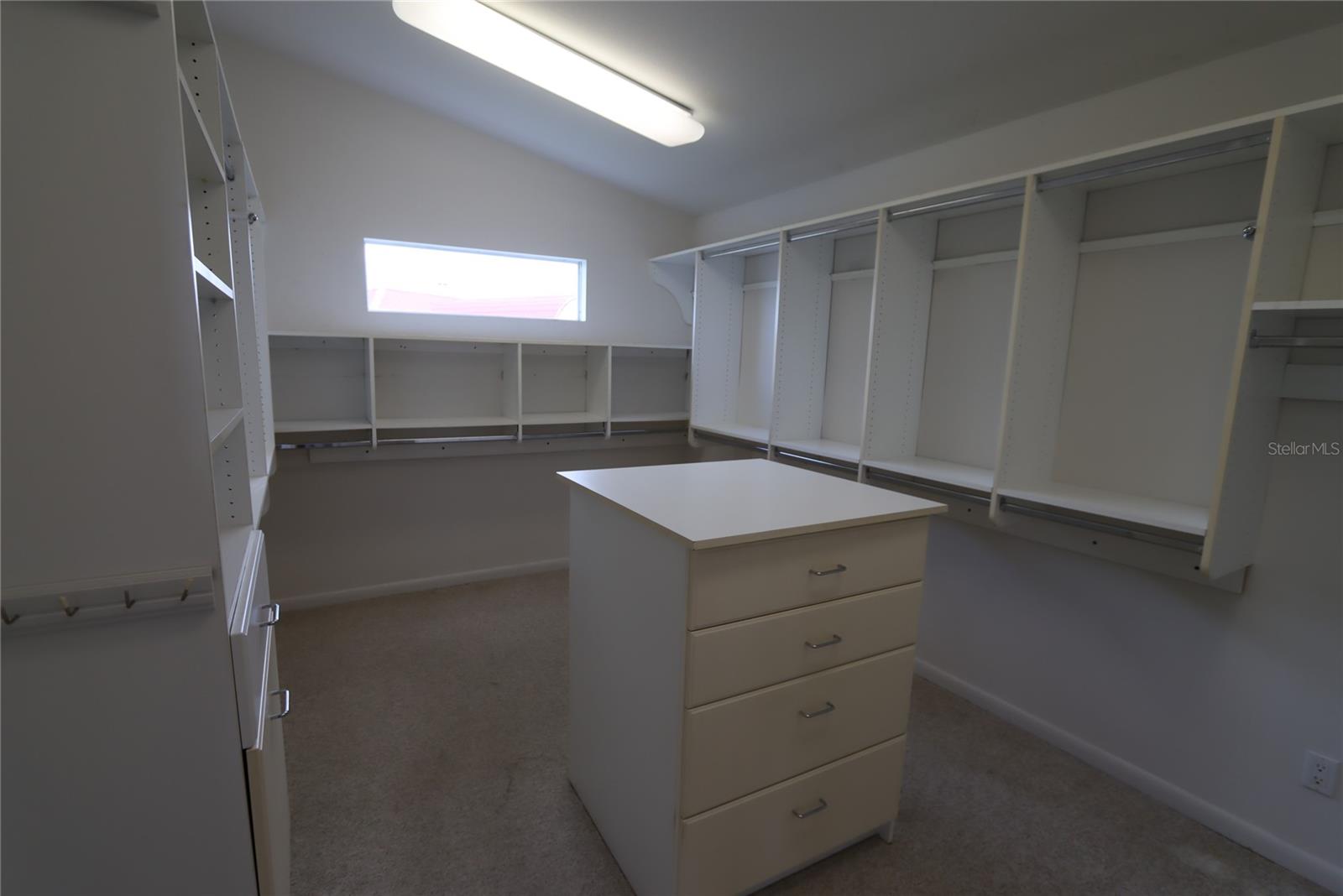 Primary Walk-in closet with window