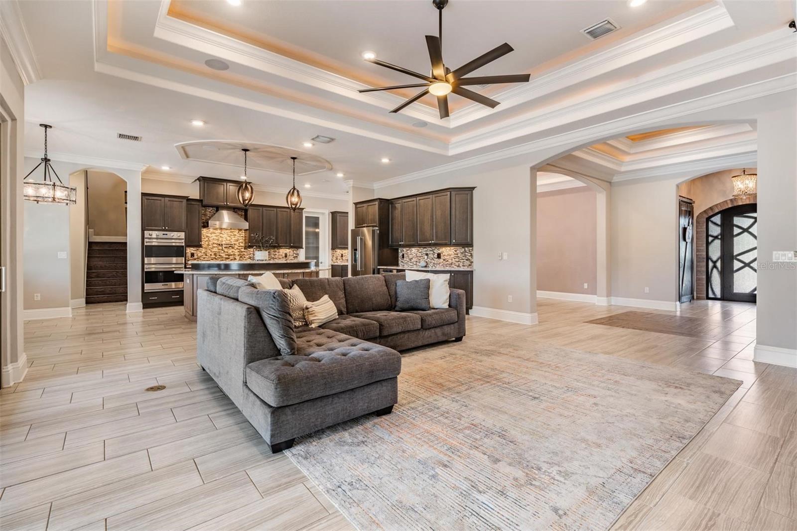 Warm and inviting family room