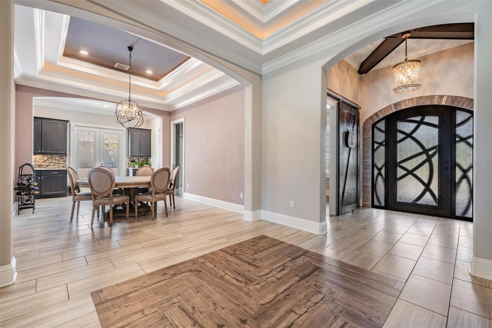 Entry looking into dining room