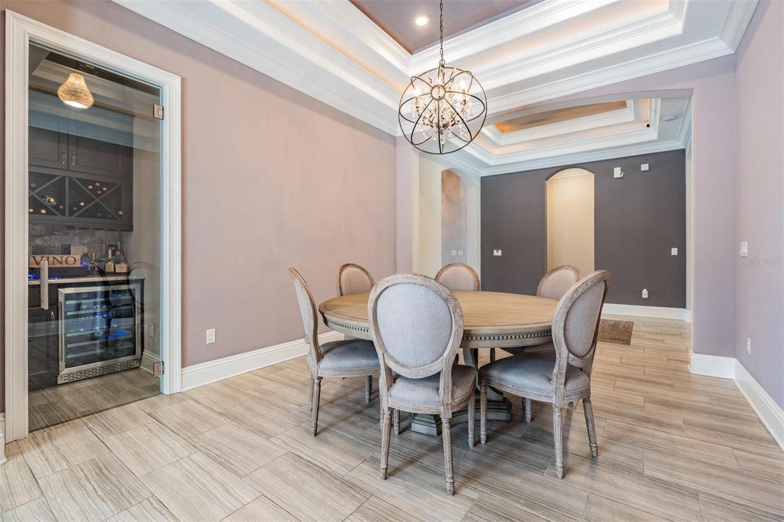 Wine room off of dining room