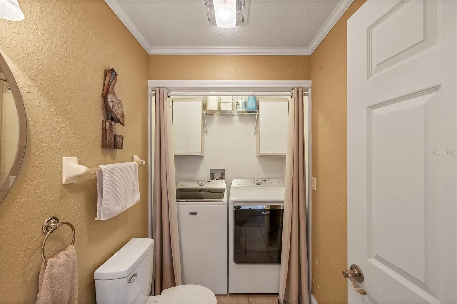 1/2 bath with W/D