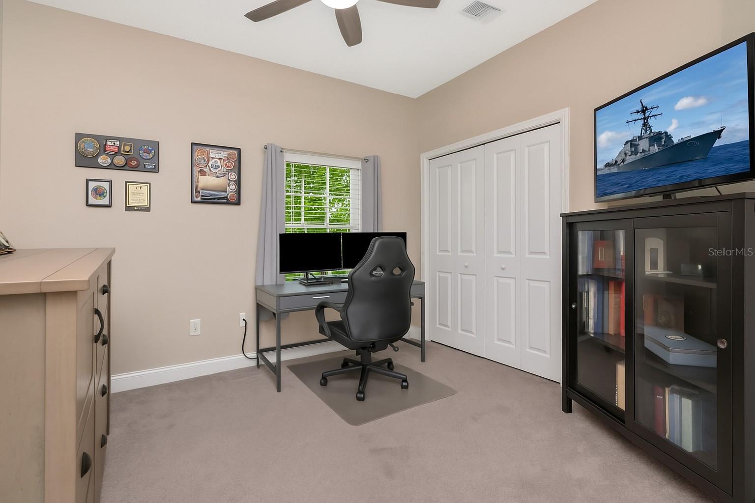 3rd bed , on second floor ,used an office