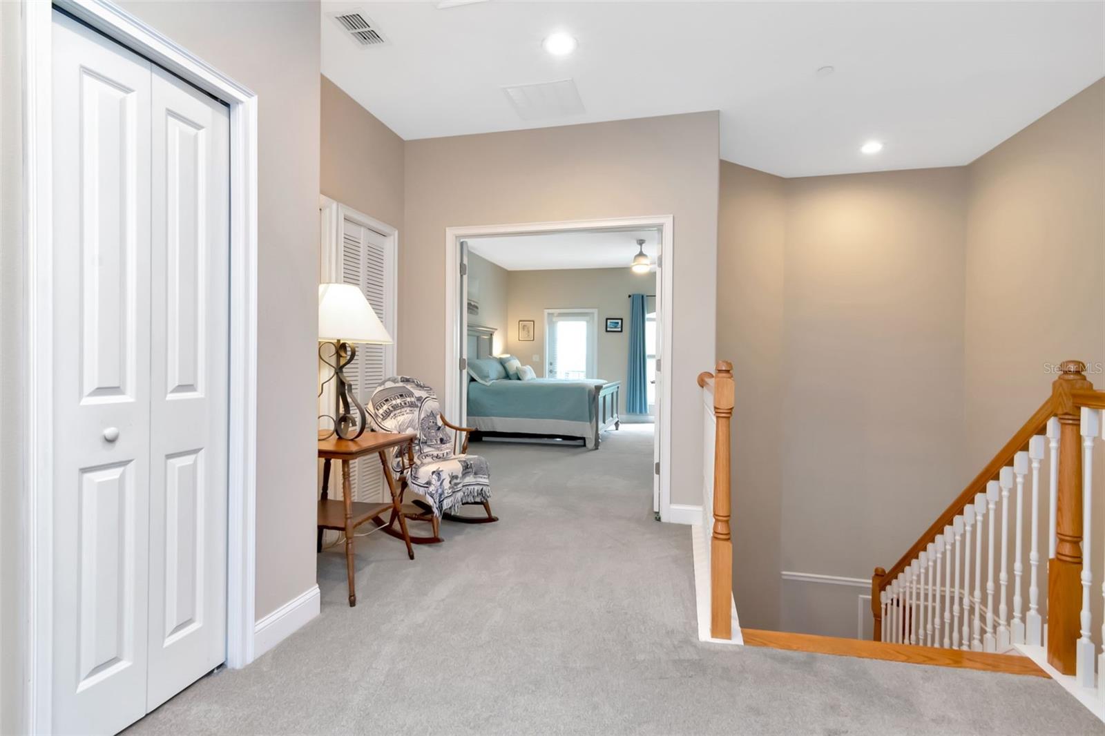 Second floor landing , looking at the primary bedroom