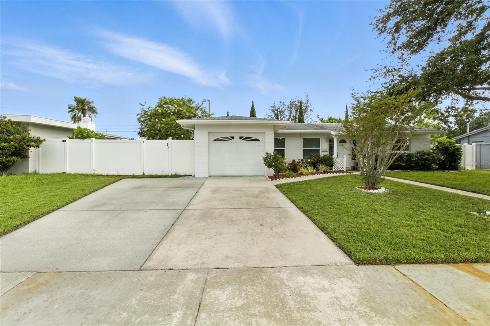 Extra wide driveway