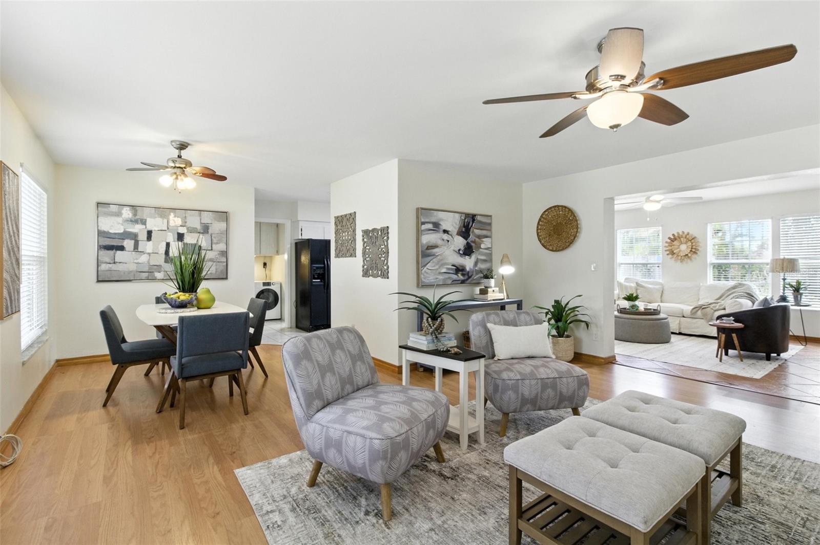 Family and dining room combo