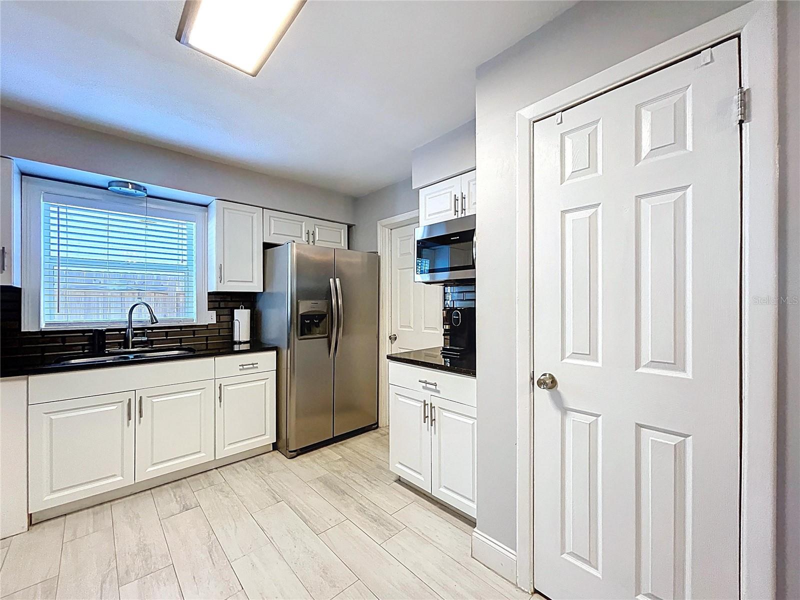 Convenient closet pantry.