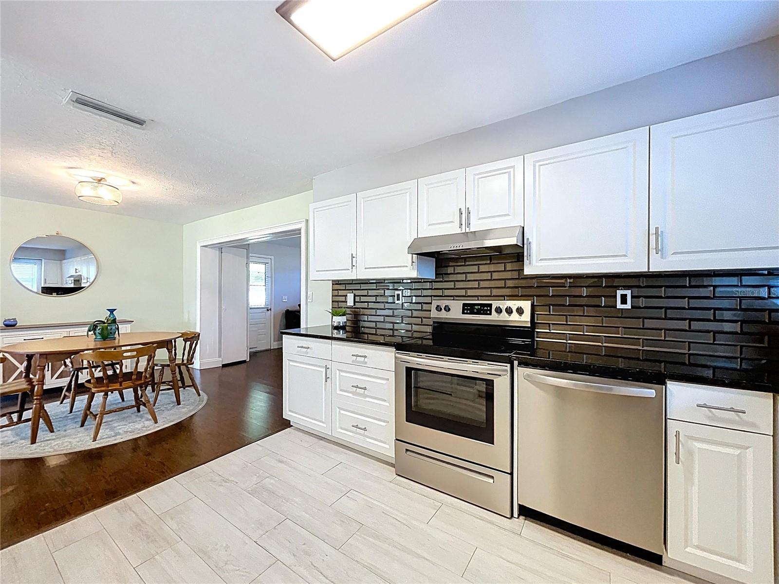Stainless appliances and ample counter space.