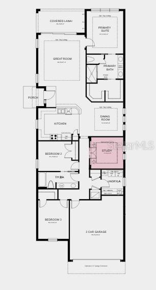 Additional Highlights Include: Study in place of flex, outdoor kitchen rough-in, extended garage, white shaker cabinets, quartz countertops in kitchen and primary bathroom