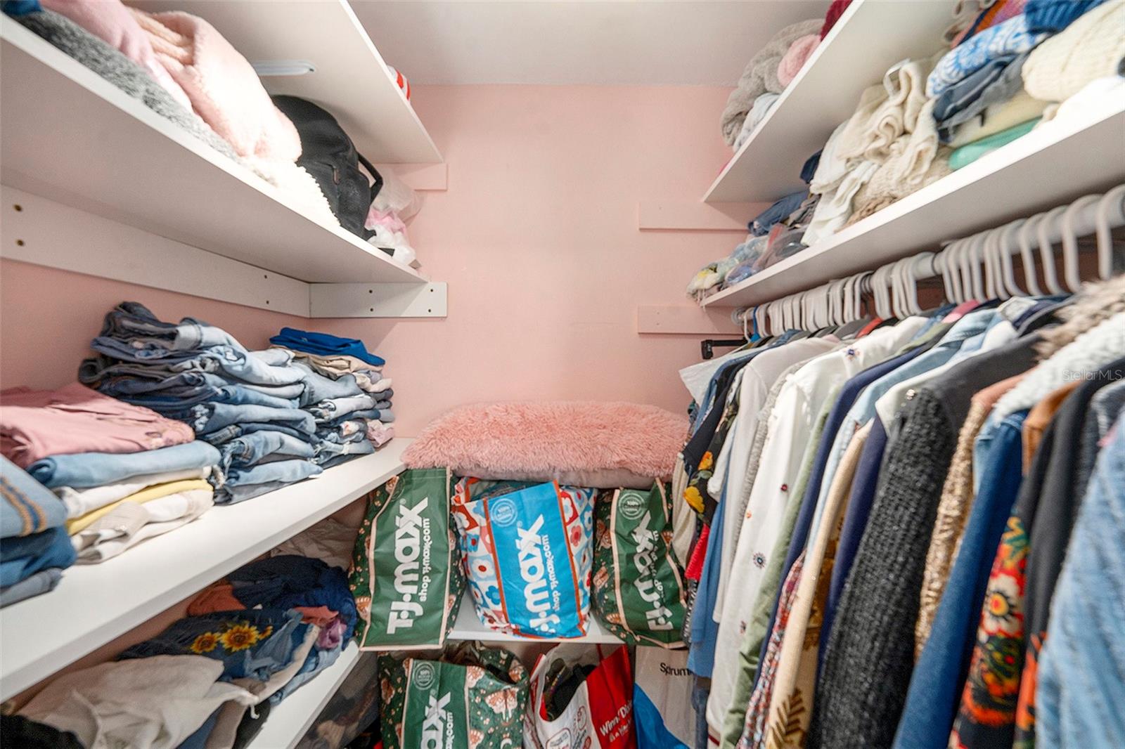 HUGE walk in closet in primary bedroom