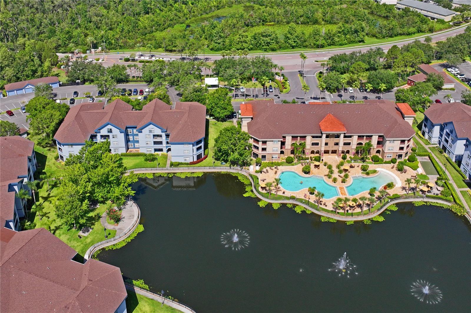 Welcome to 1640 Villa Capri Circle #206! Building 1640 is the blue building to the left of the pool area.