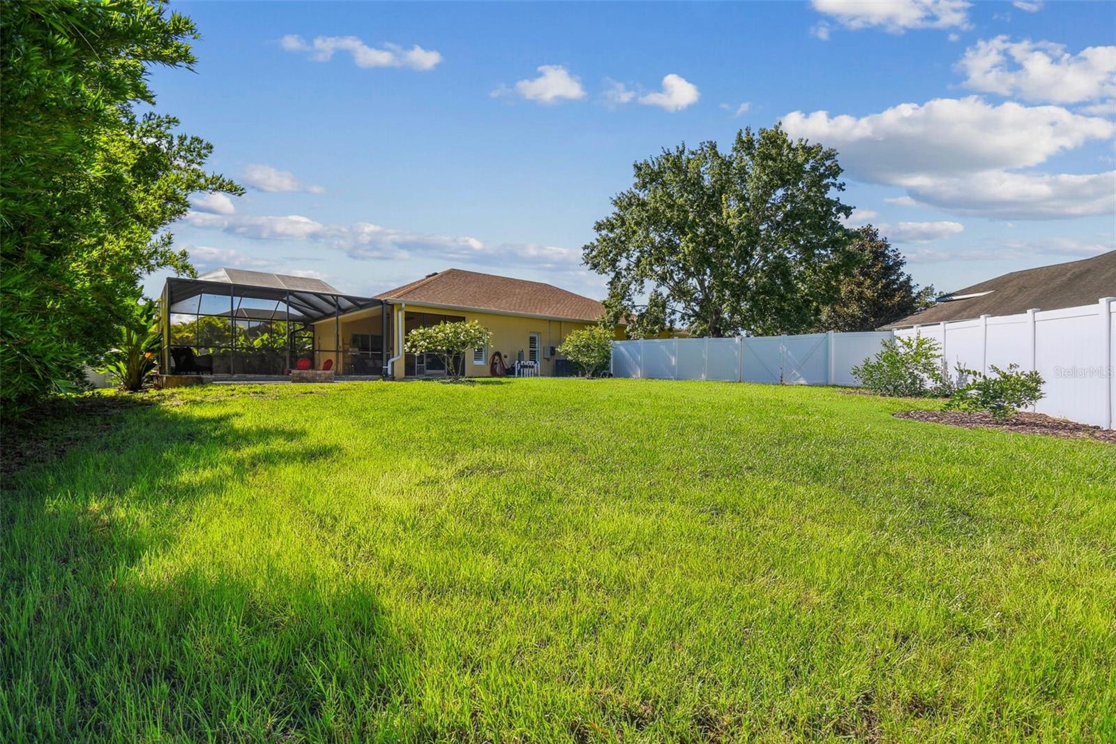 Fully fenced yard