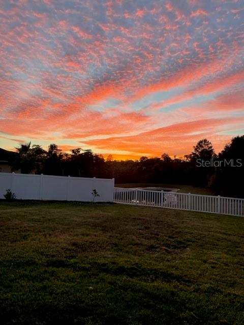 Sunset from the back yard