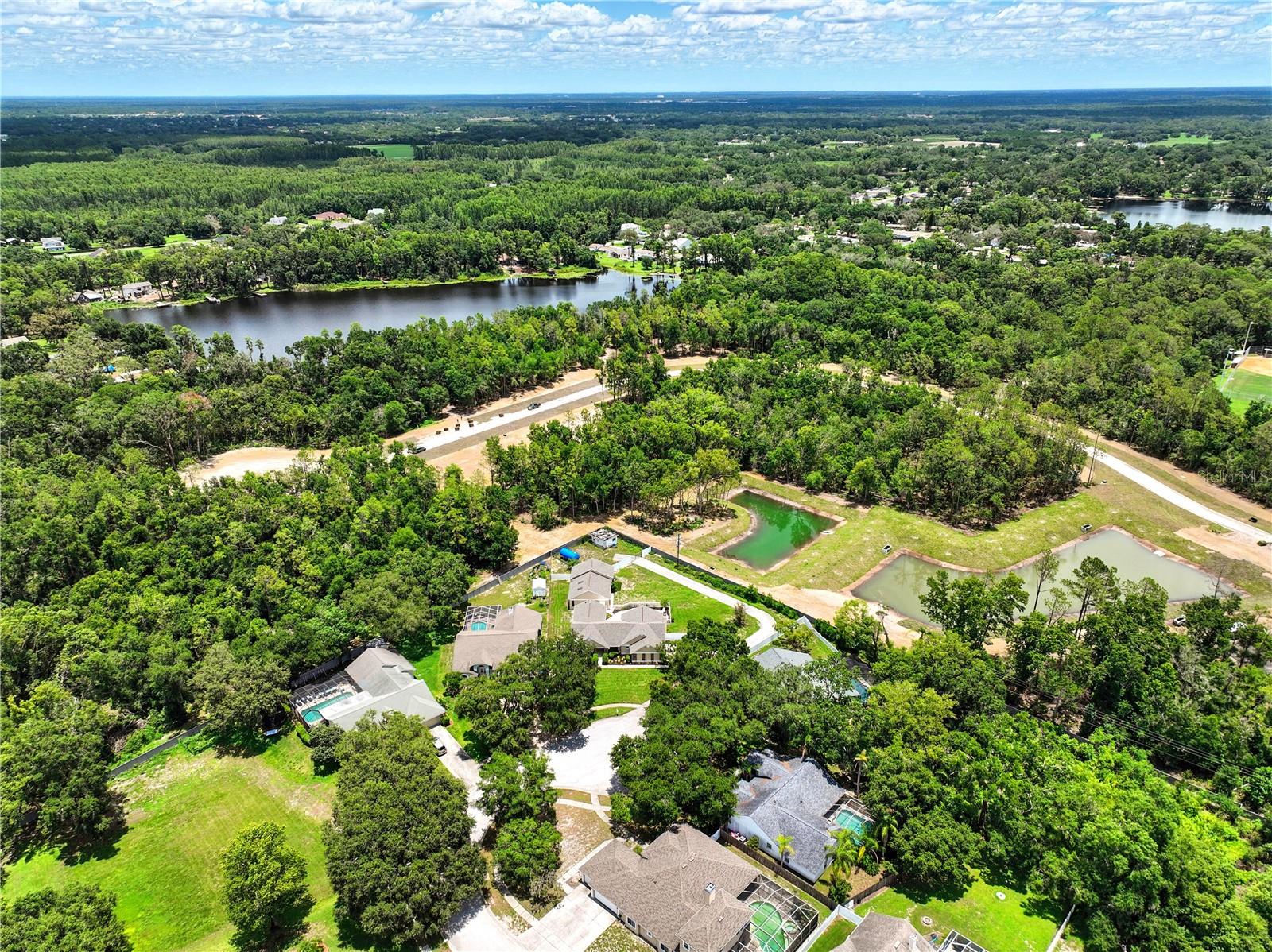 Aerial of home and property looking north northeast
