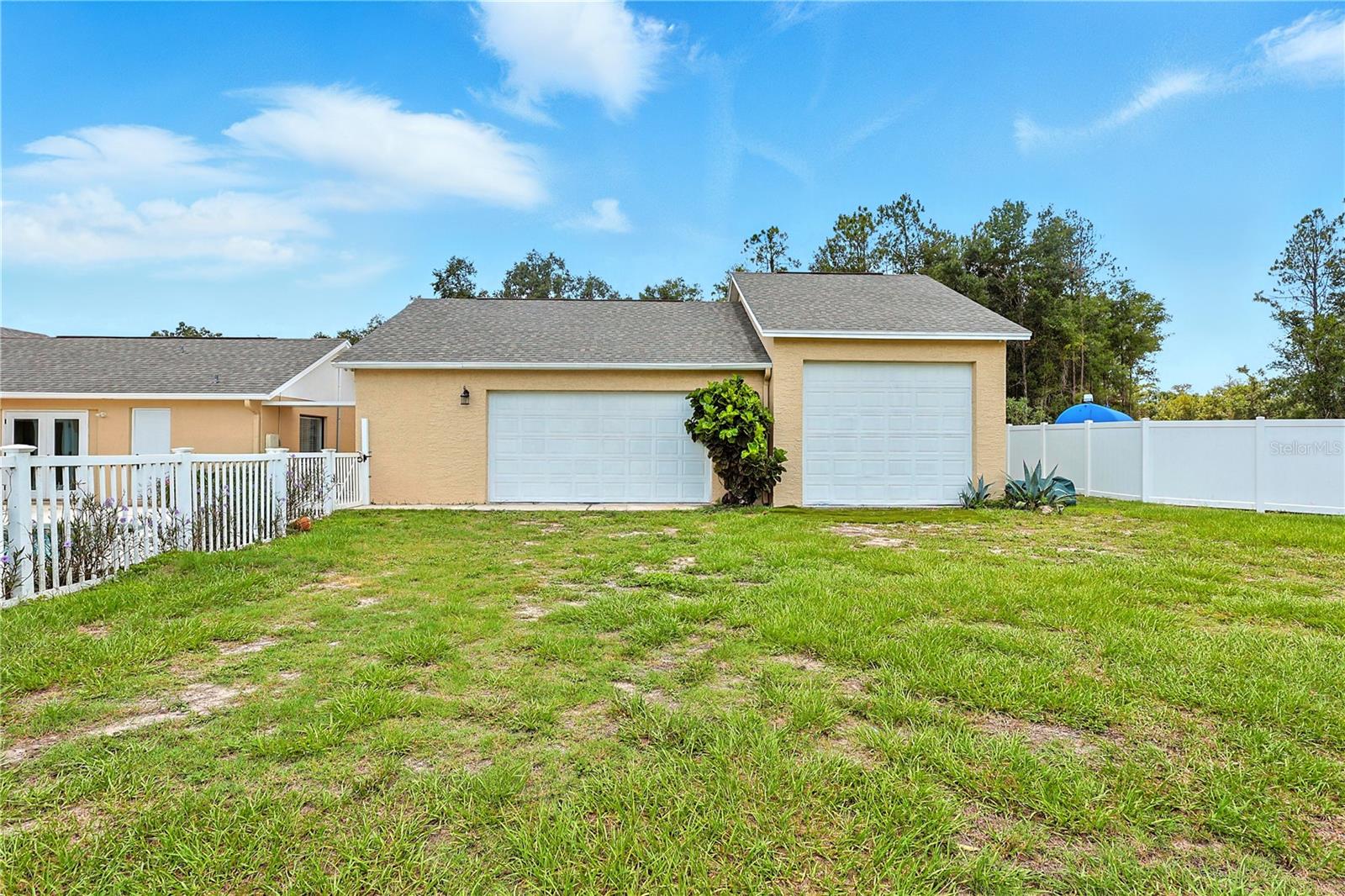 Detached garage with space for RV, boat, car collection, etc.