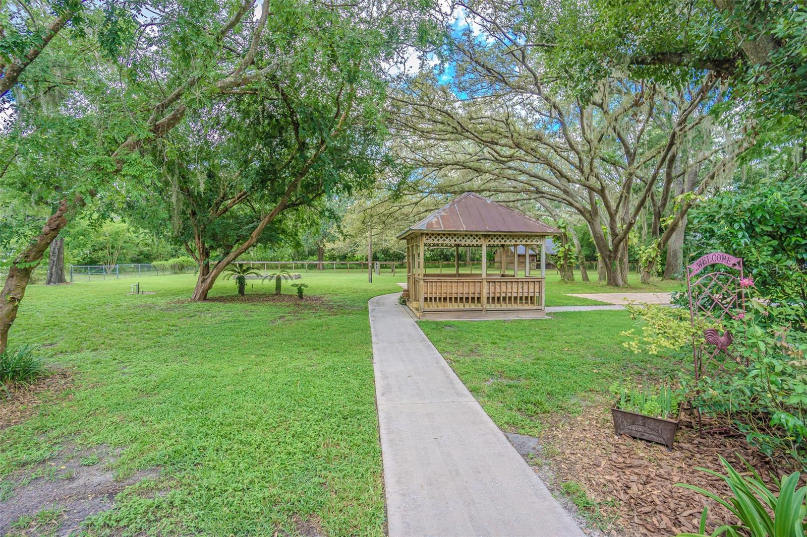 Chain Link Fenced Back yard - 1.52 acres