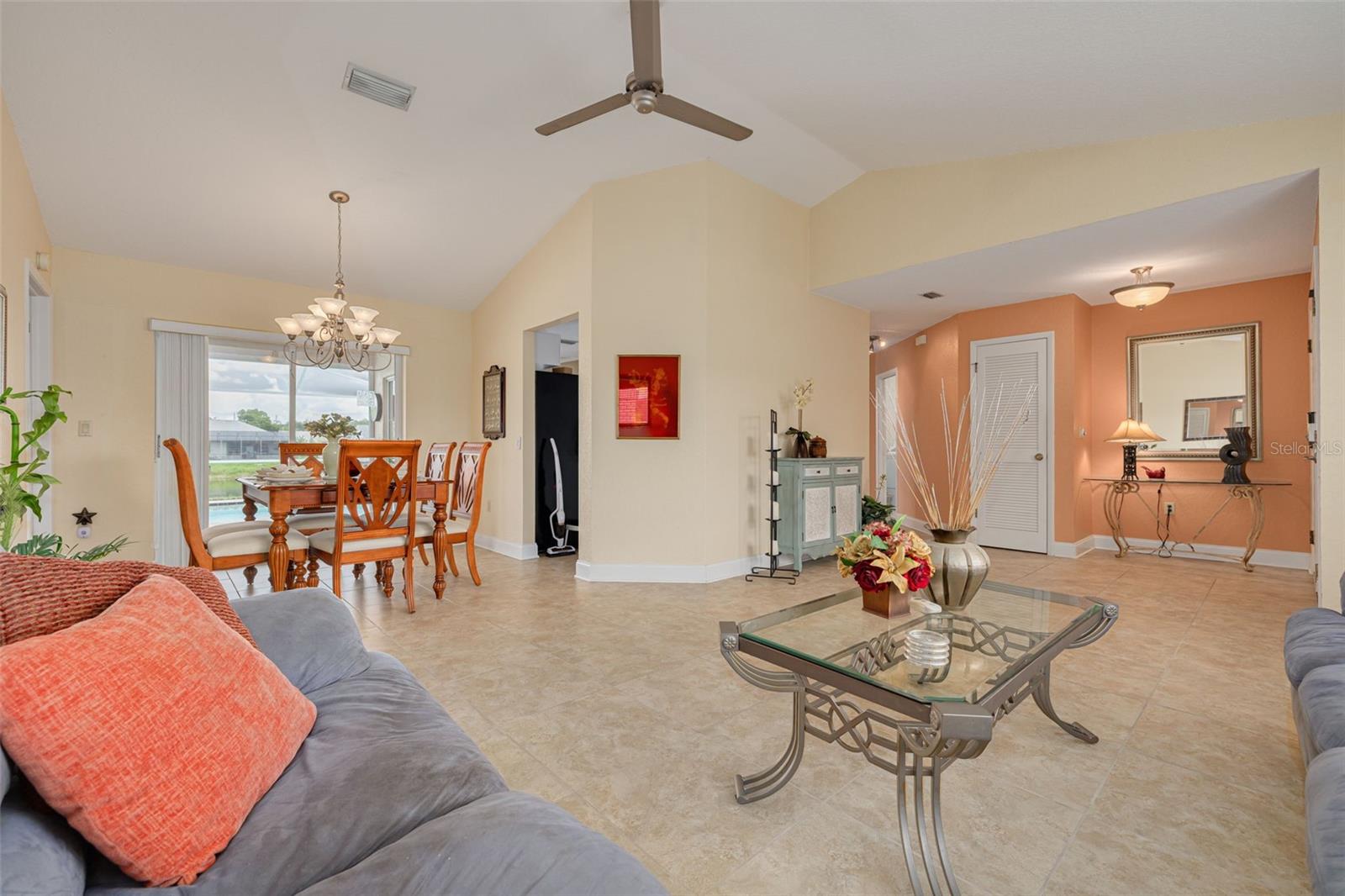 Living room and dining
