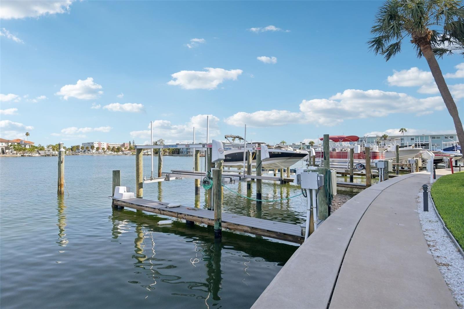 Sidewalks along the bay