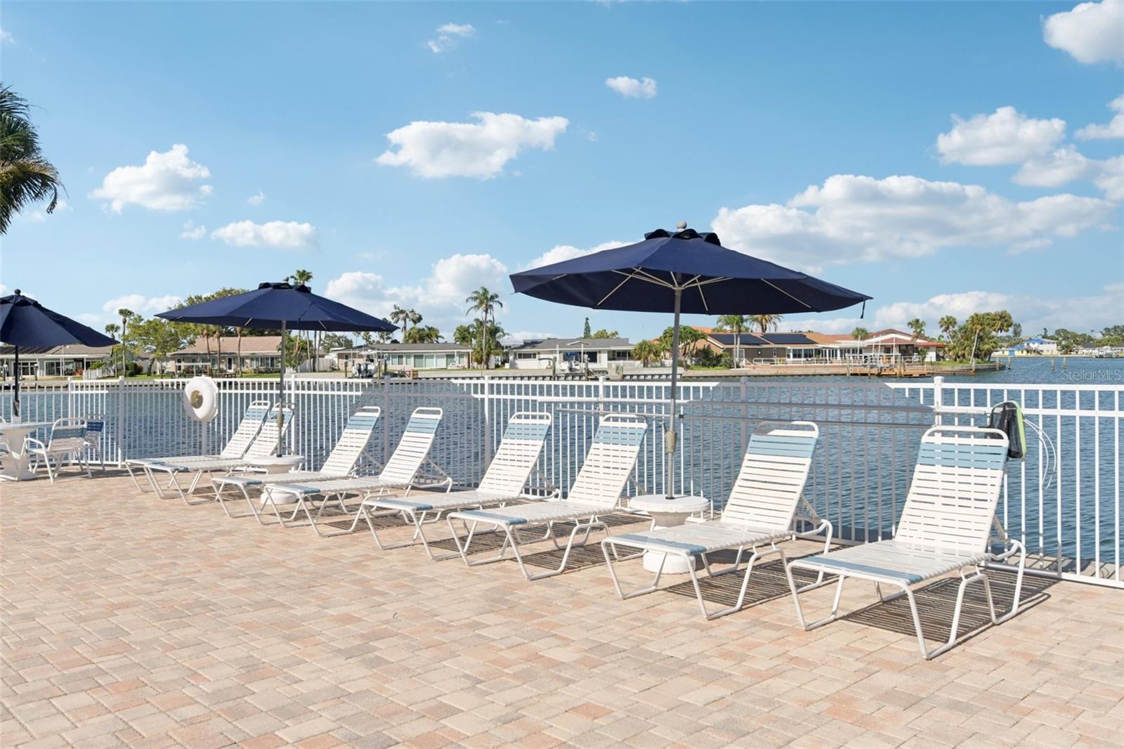 pool deck area
