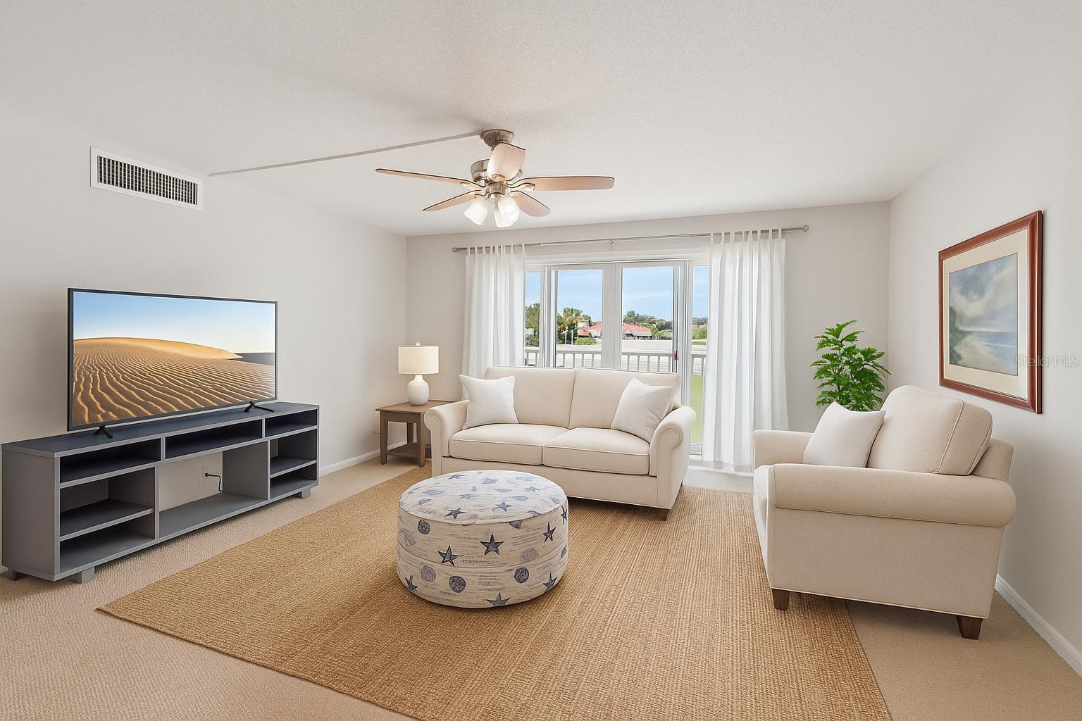 Virtually Stage photo of living room