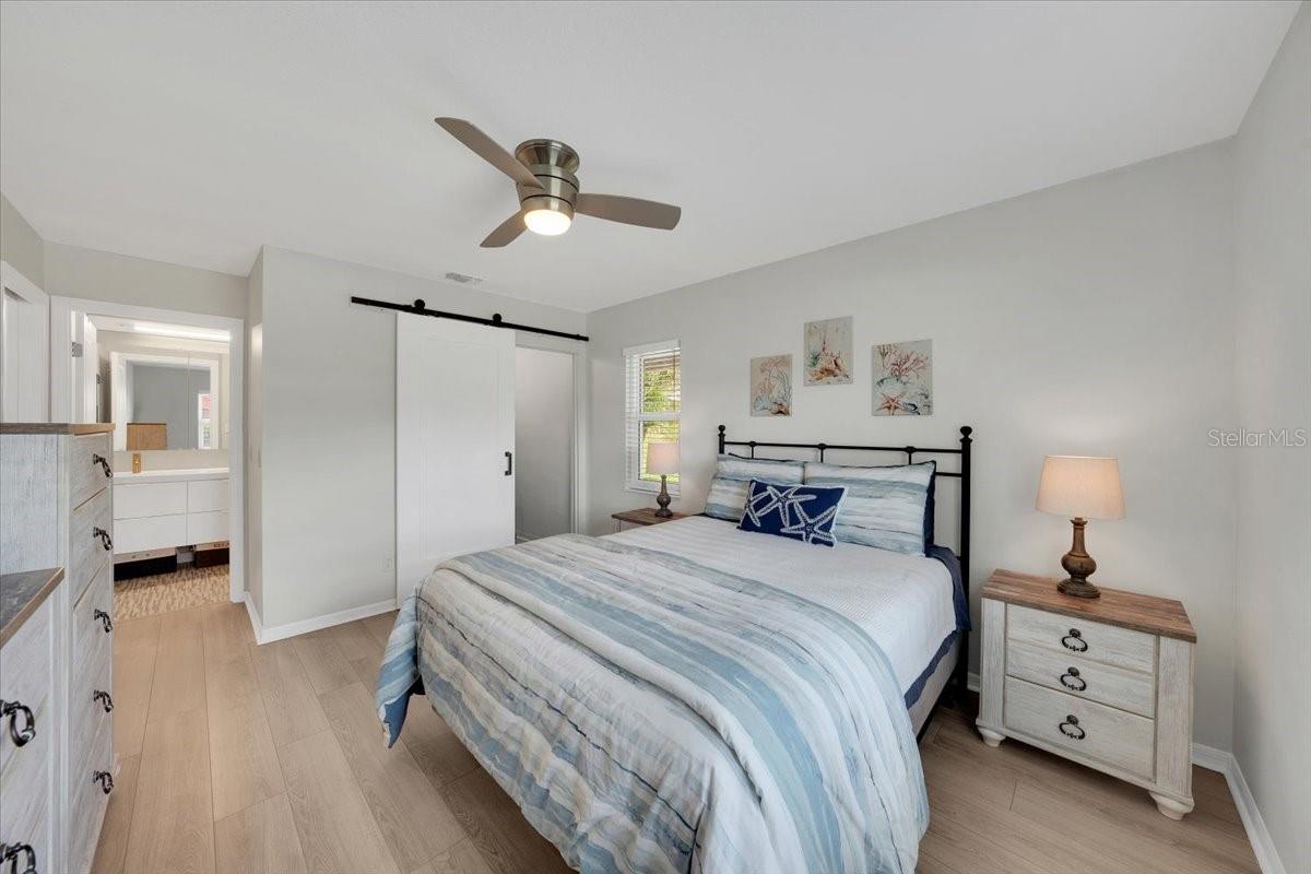 Great size master with walk-in closet and plenty of space for 2 nightstands and additional dressers