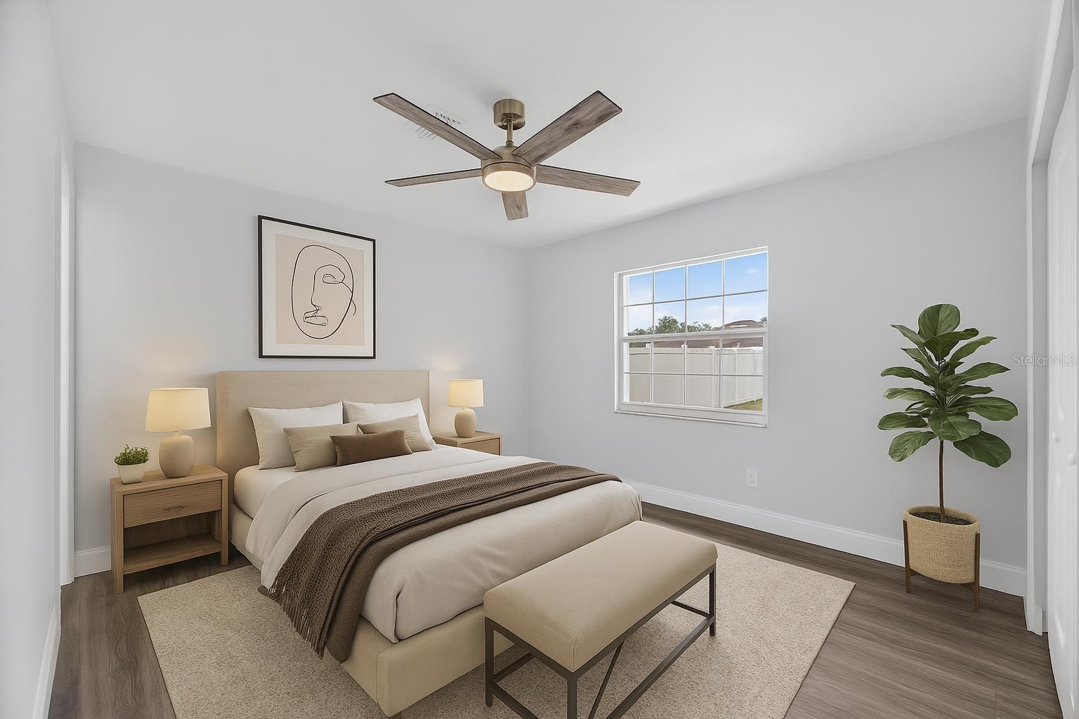 Master Bedroom AI-Staged