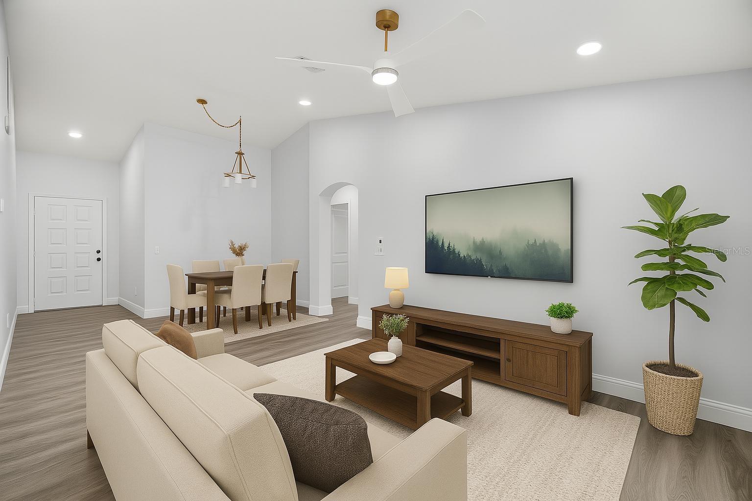 Dining/Livingroom -AI Staged