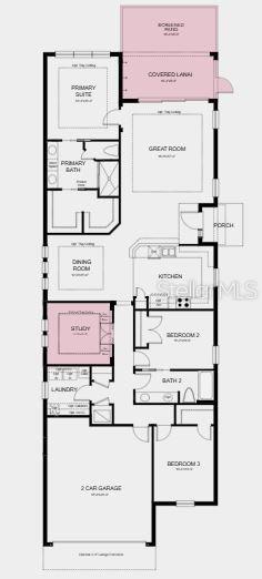 Additional Highlights Include: Study in place of flex, extended screened lanai, second sink at secondary bath, 8' interior doors, tray ceiling at primary suite, study, gathering and dining rooms, and 4' garage extension.