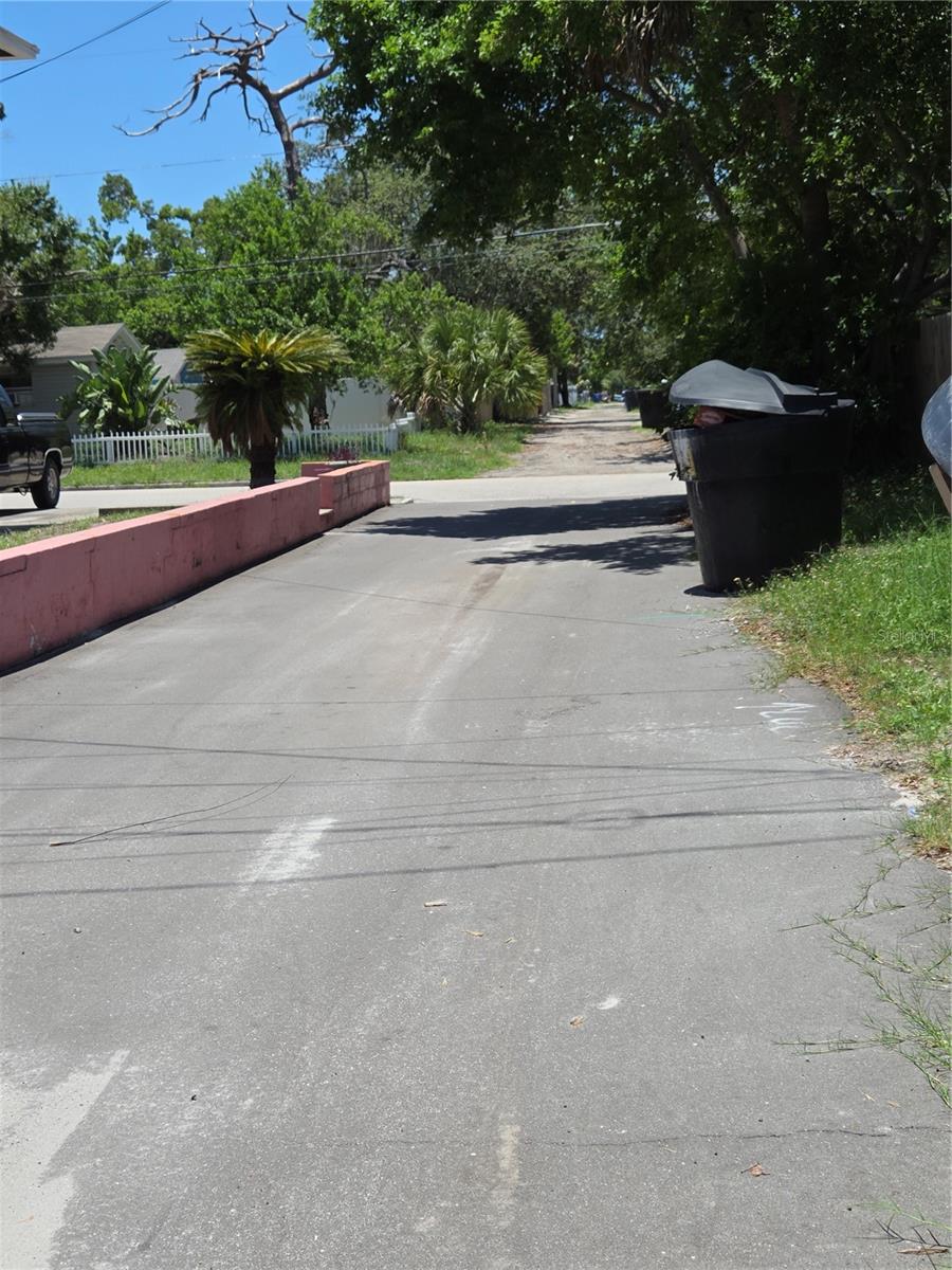 Alley  for access to the garage.