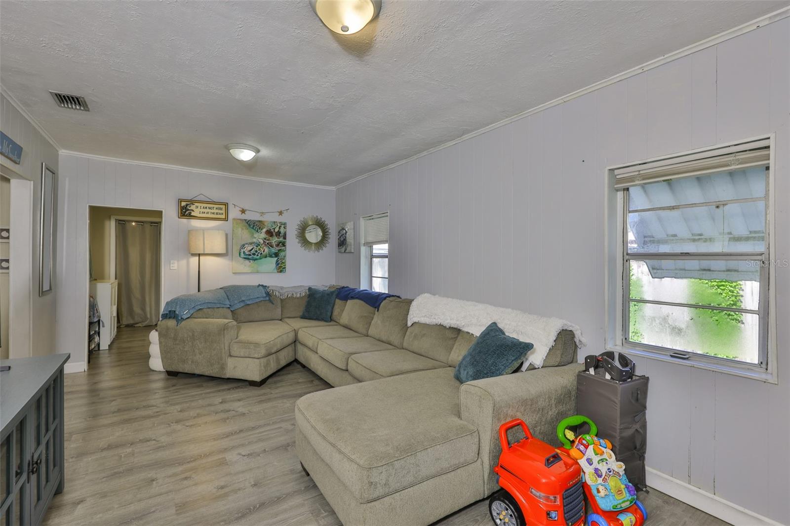 Accommodates a large sectional