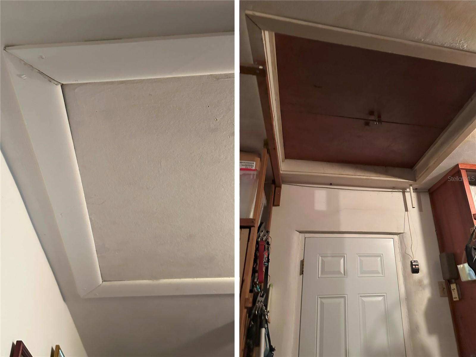 Attic Accesses in Hallway & Garage