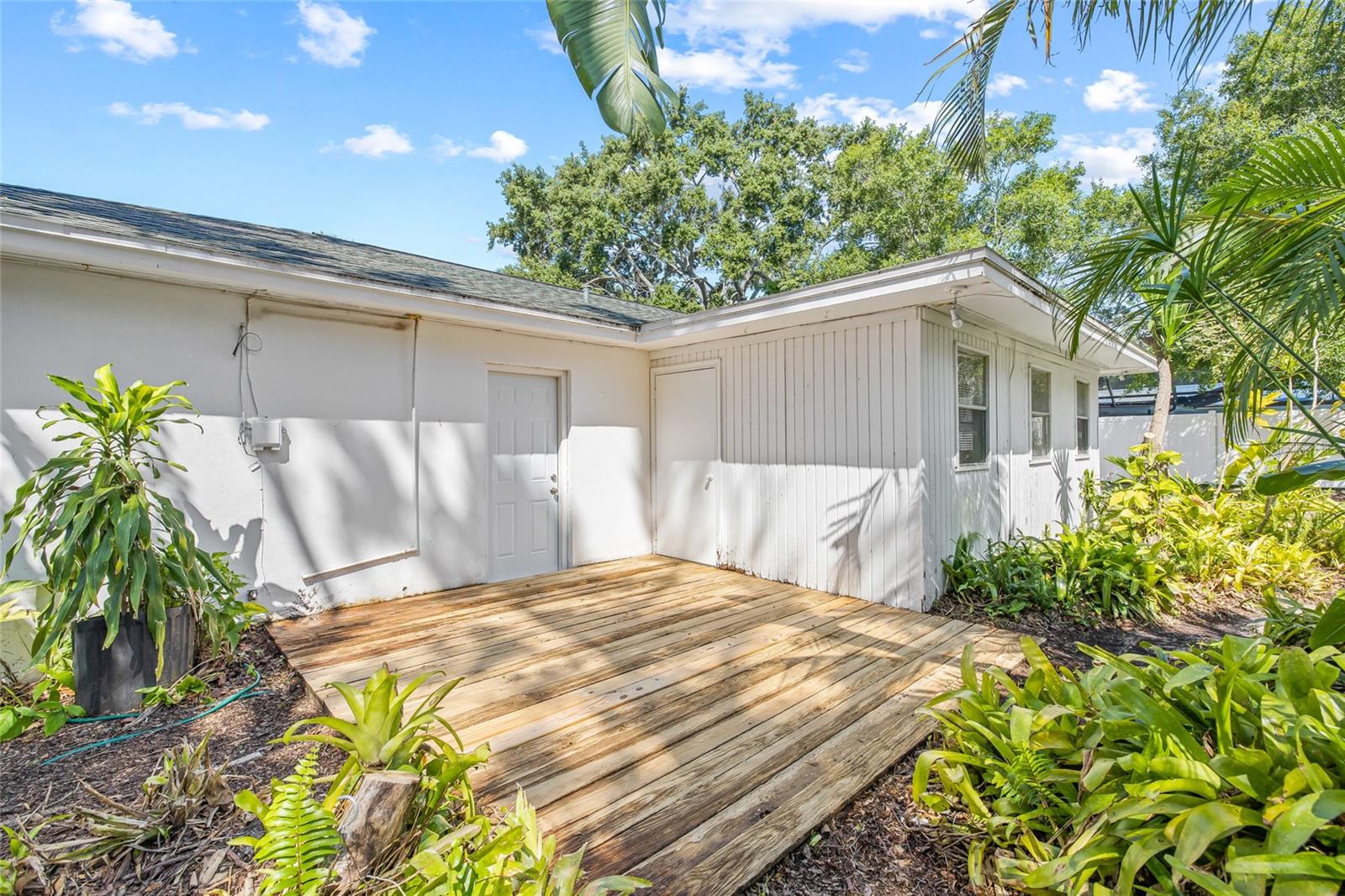 Backyard with deck