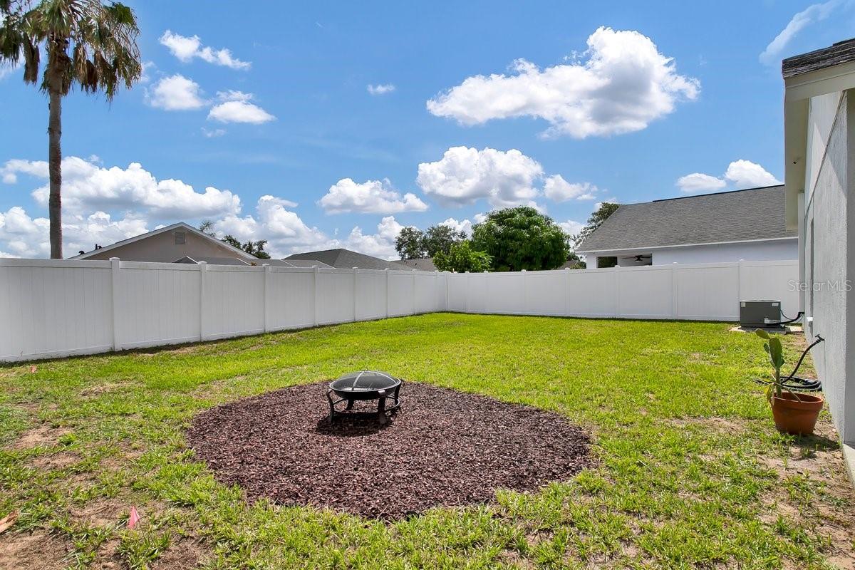 Large private backyard