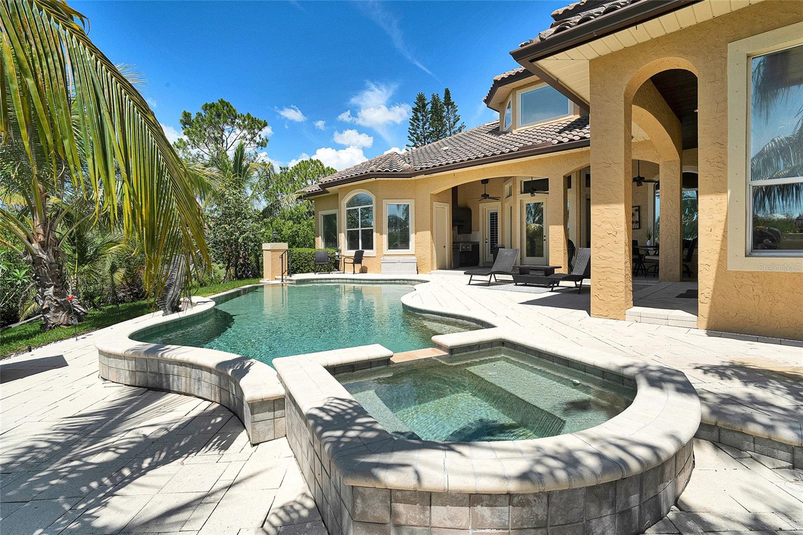 Saltwater pool with gas heater