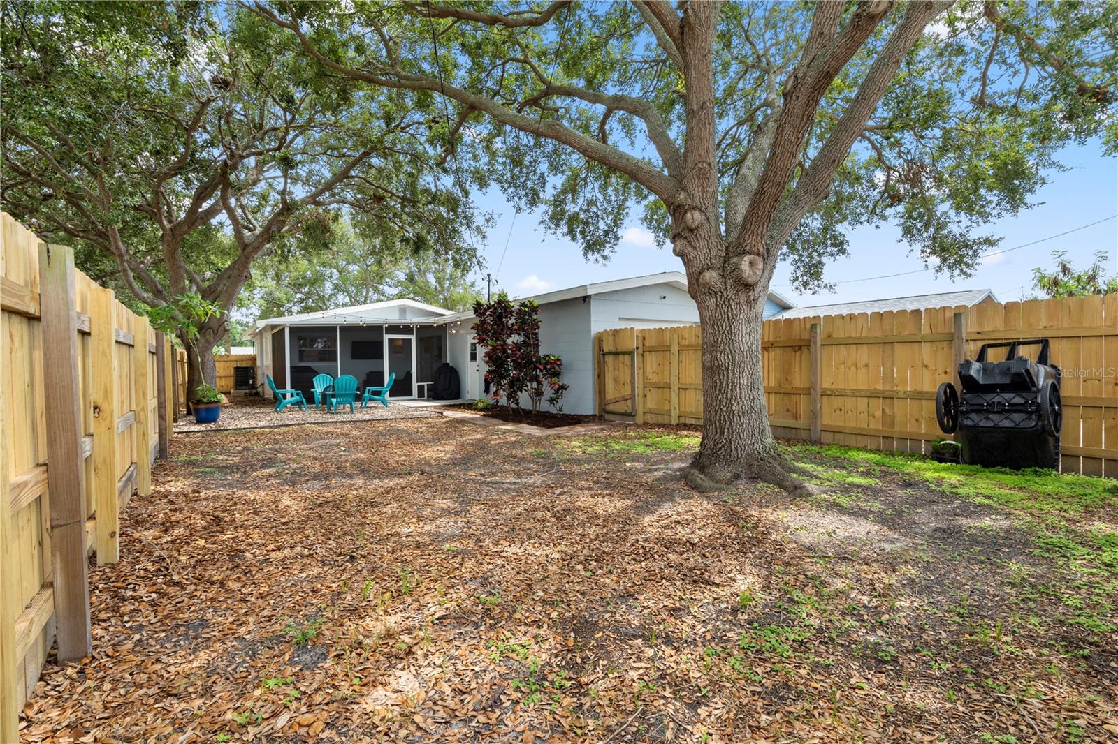 Back yard - room for a pool, storing an RV or other toys.