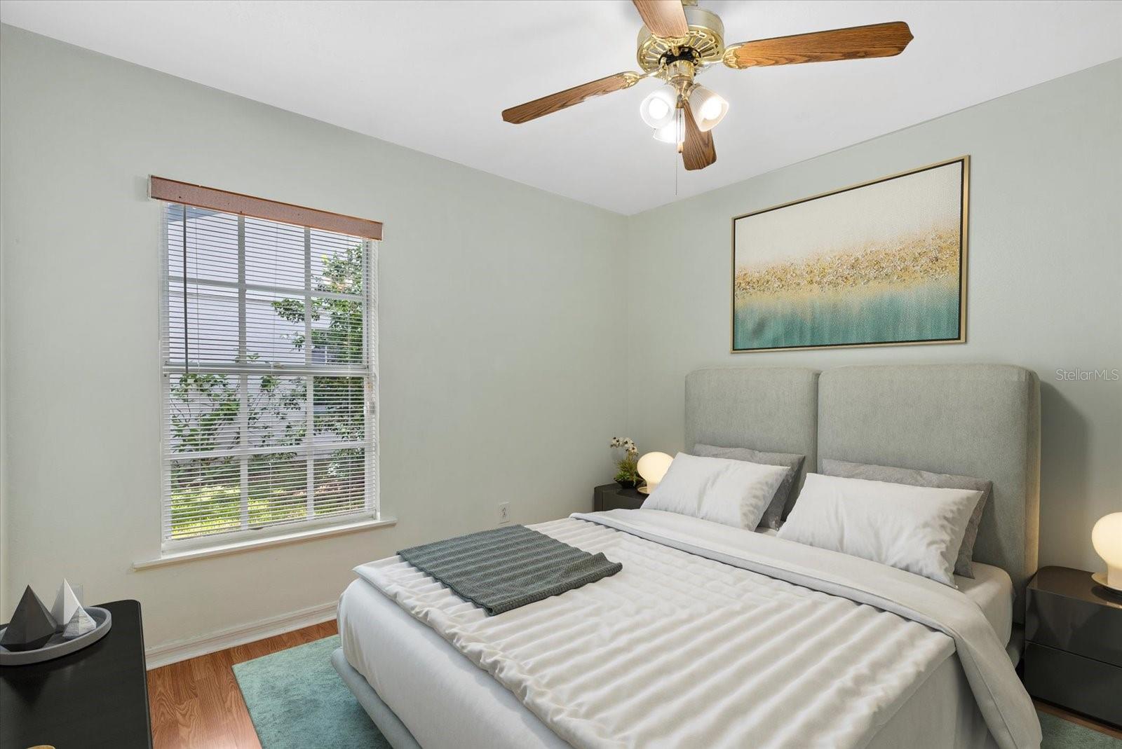 Staged bedroom
