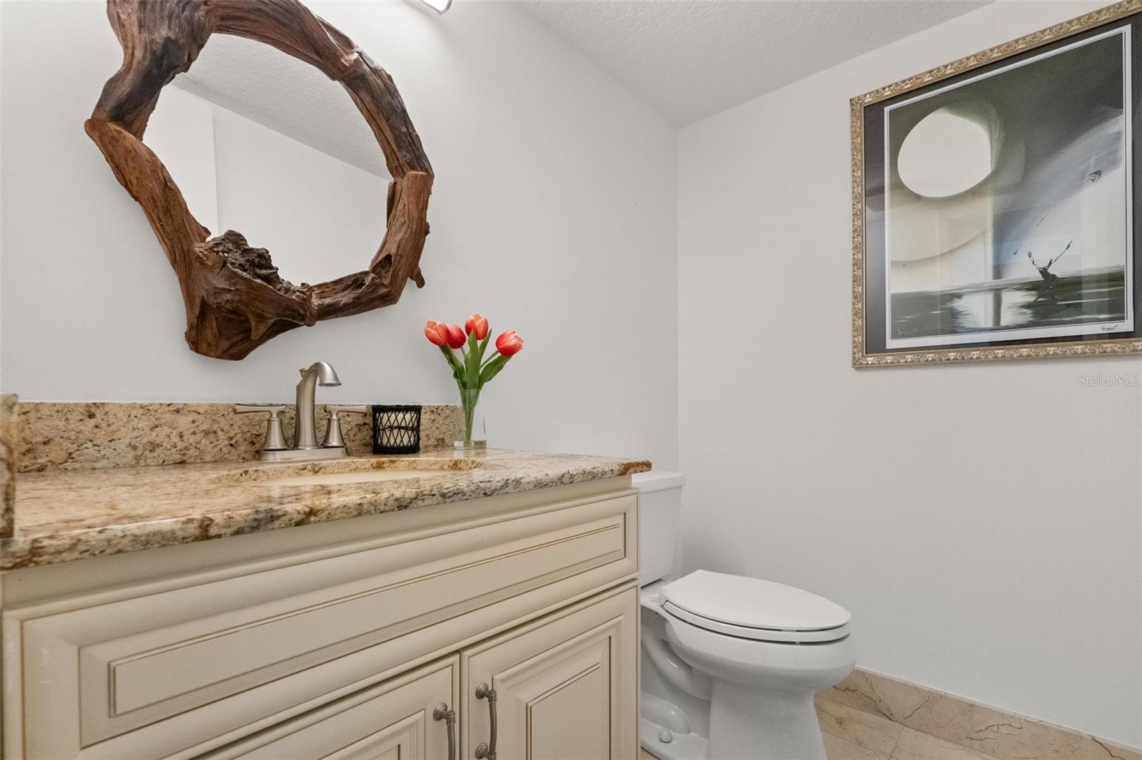 Half bathroom on first floor for convenience