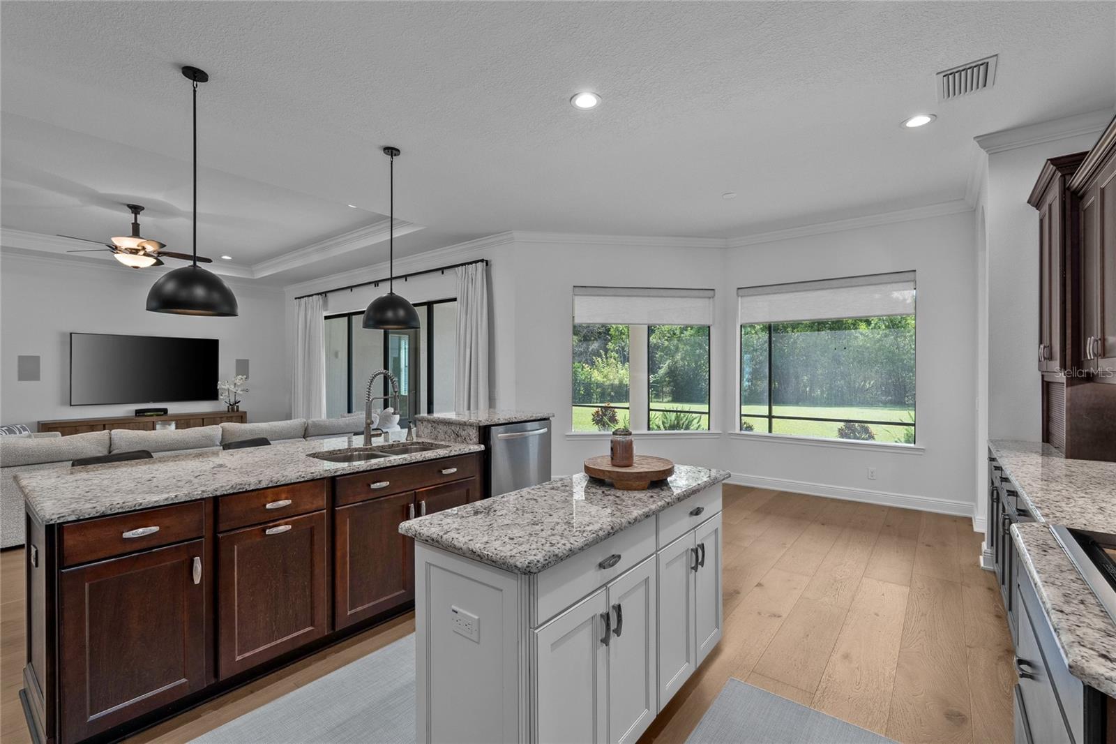 2 Islands make this Kitchen perfect for prep and entertaining