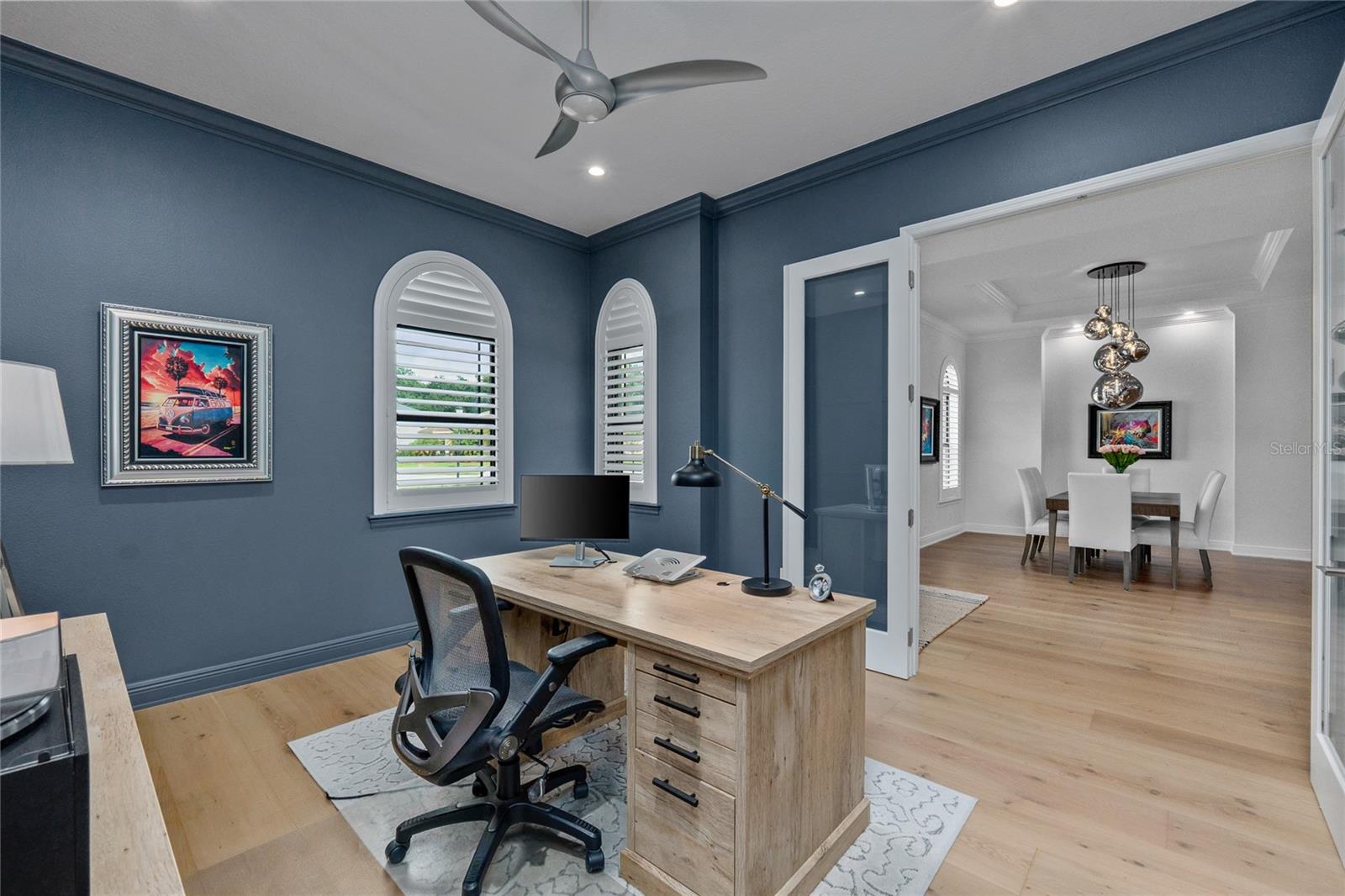 French doors make this office so private