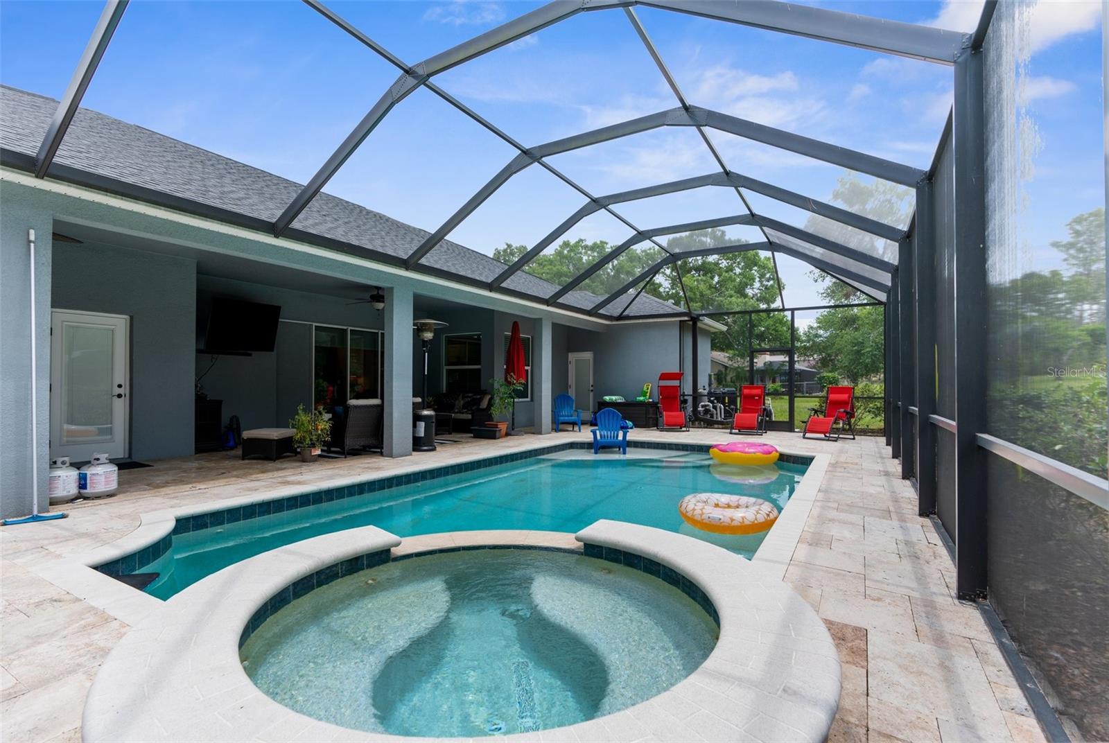 Screen Enclosed Pool and Spa
